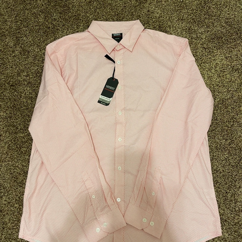 Casual Pink Button Down Shirt with Classic Collar